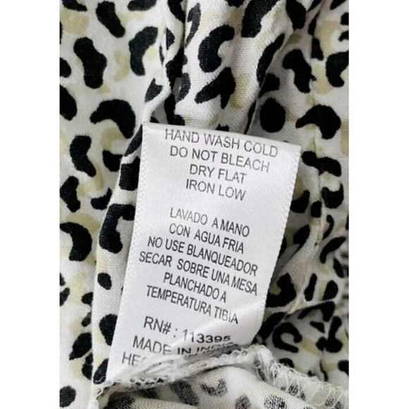 A Beautiful Soul Maxi Dress X XL Leopard Boho Cut Out Tie Side Slit Breathable - Picture 8 of 12